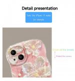 Suitable for iPhone16promax- iphone7 case beautiful oil painting flower pendant - Image 4