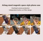 Airbag stand magnetic space style phone case, suitable for Apple, Huawei, Honor series