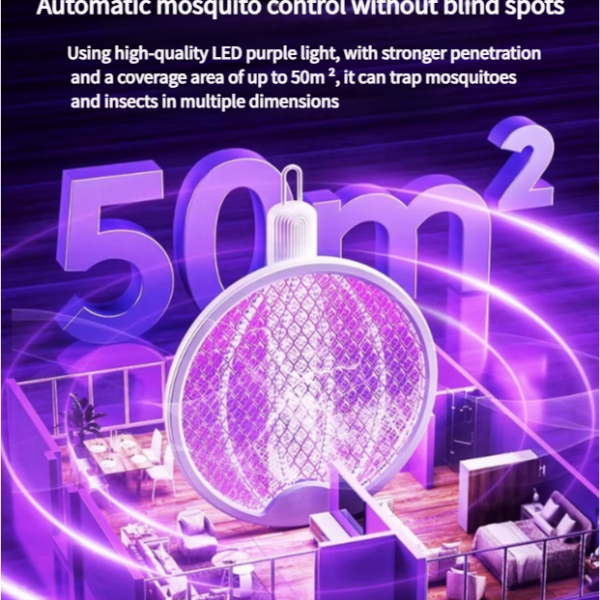 The 2025 new electric mosquito swatter, a powerful two-in-one household mosquito repellent and mosquito repellent lamp, is a must-have for flies and mosquitoes