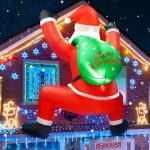 LED Inflatable Santa Claus, Christmas Decoration Outdoor Indoor, Light Up Blow Up Yard Decor, Holiday Party Supplies Cartoon Figure - Image 4