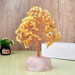 Crystal Money Tree Pink Quartz, Amethyst Gemstone Base, Copper Wire Life Tree, Feng Shui Wealth Decor Office Ornament - Image 2