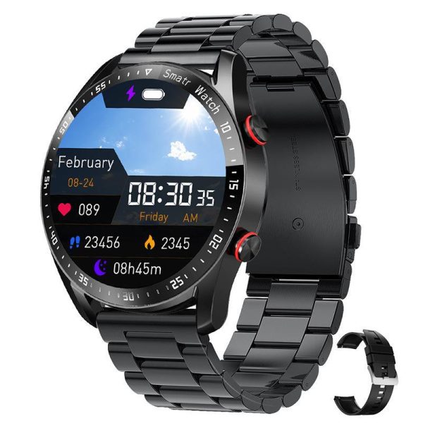 HW20 Smart Watch ECG PPG, 1.46" HD Screen Smartwatch, Bluetooth Calling, Business Stainless Steel Strap, Health Fitness Tracker