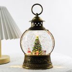 Christmas Lantern Music Box, Snow Globe Night Light, Santa Tree Decor, Rotating Crystal Ball Gift, Festive Table Lamp - Image 3