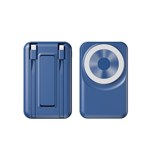 10000mAh Magnetic Power Bank, Built-in Cable Stand, Portable Wireless Charger, Foldable Phone Holder, Fast Charging Pack