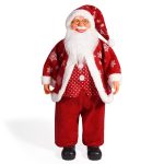 24-Inch Standing Santa Claus, Realistic Christmas Decor, Life Size Santa Figurine, Large Holiday Display Festive Decoration