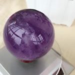 Brazilian Amethyst Crystal Ball, Natural Raw Stone Sphere, Hand Polished Feng Shui Decor, Healing Geode Office Ornament - Image 2