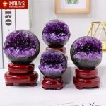 Amethyst Geode Smile Opening, Crystal Money Bag Decor, Wealth Bowl Display, Natural Stone Craft, Office Home Feng Shui - Image 6