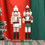 Christmas Nutcracker Soldier Doll, European Style Tabletop Decor, Festive Ornament Display, Wooden Craft Figurine Holiday Gift - Image 5