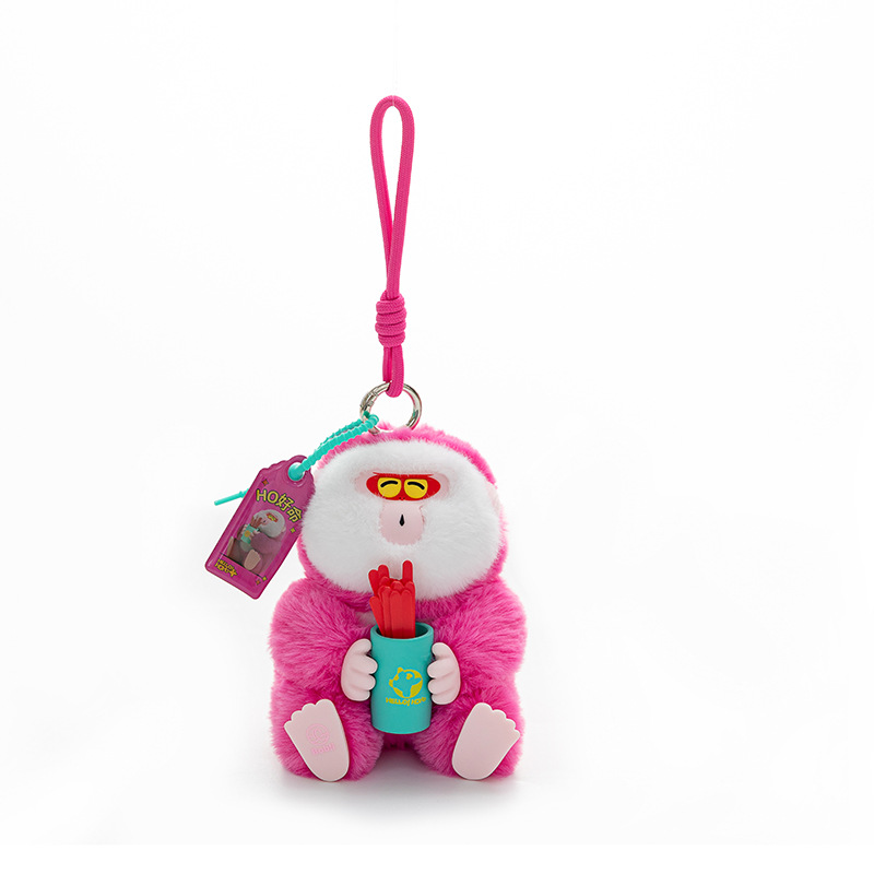 主图-05 Lucky Gorilla Plush Toy Gift, Creative Fortune Sign Desk Decor, Cuddle Study Buddy Plushie, Unique Moving Home Present Friends - Image 1