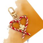 Christmas Bow Keychain Metal, DIY Gift Accessories, Bag Charm Pendant, Fashion Jewelry Decor, Holiday Ornament Craft