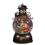 Santa Claus Pony Night Light, Musical Snowfall Decor, Christmas Tabletop Lamp, Festive Gift with Music Box