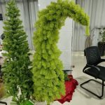 Green Leaning Christmas Tree, Pre-decorated with Ornaments, Built-in LED Lights, Tabletop Decor, Festive Home Display - Image 8