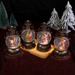 Santa Claus Pony Night Light, Musical Snowfall Decor, Christmas Tabletop Lamp, Festive Gift with Music Box - Image 3