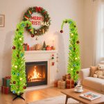 1.5m Leaning Christmas Tree, Telescoping Festive Decor, Unique Tilted Pine, Space Saving Design, Holiday Home Decor - Image 2