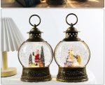 Christmas Lantern Music Box, Snow Globe Night Light, Santa Tree Decor, Rotating Crystal Ball Gift, Festive Table Lamp - Image 4