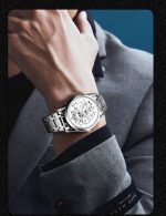 Automatic Men Watch Waterproof, Stainless Steel Band Calendar, Luminous Hands Quartz Movement, Classic Dress Wristwatch Men (Copy) - Image 8