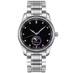 The quartz movement has the moon phase function but not the calendar function. The mechanical appearance on the back.
